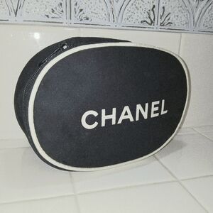 CHANEL Black and White Travel Pouch